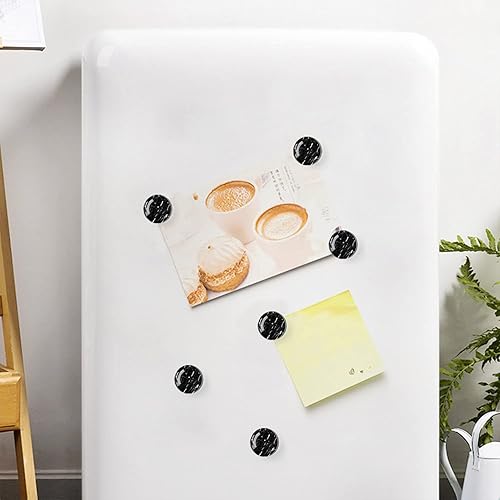 Miniatura 5 de 6 imanes para nevera, imanes decorativos, patrón de textura de mármol negro, pizarra magnética de oficina, imán de gabinete, imán de lavavajillas,