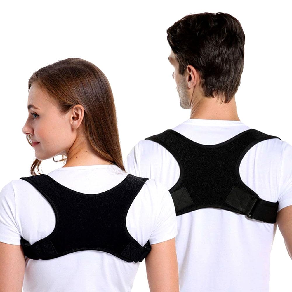 FONCBIEN Posture Corrector for Women and Men, Comfortable and Invisible Back Brace Posture Corrector Posture Support Adjustable Back Straightener for Upper Back, Neck and Shoulder