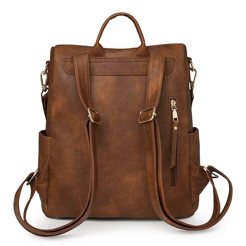 Image of Women's Fashion Backpack Purse for Women Leather Multipurpose Design Ladies Shoulder Bag Travel bag Satchel Handbags