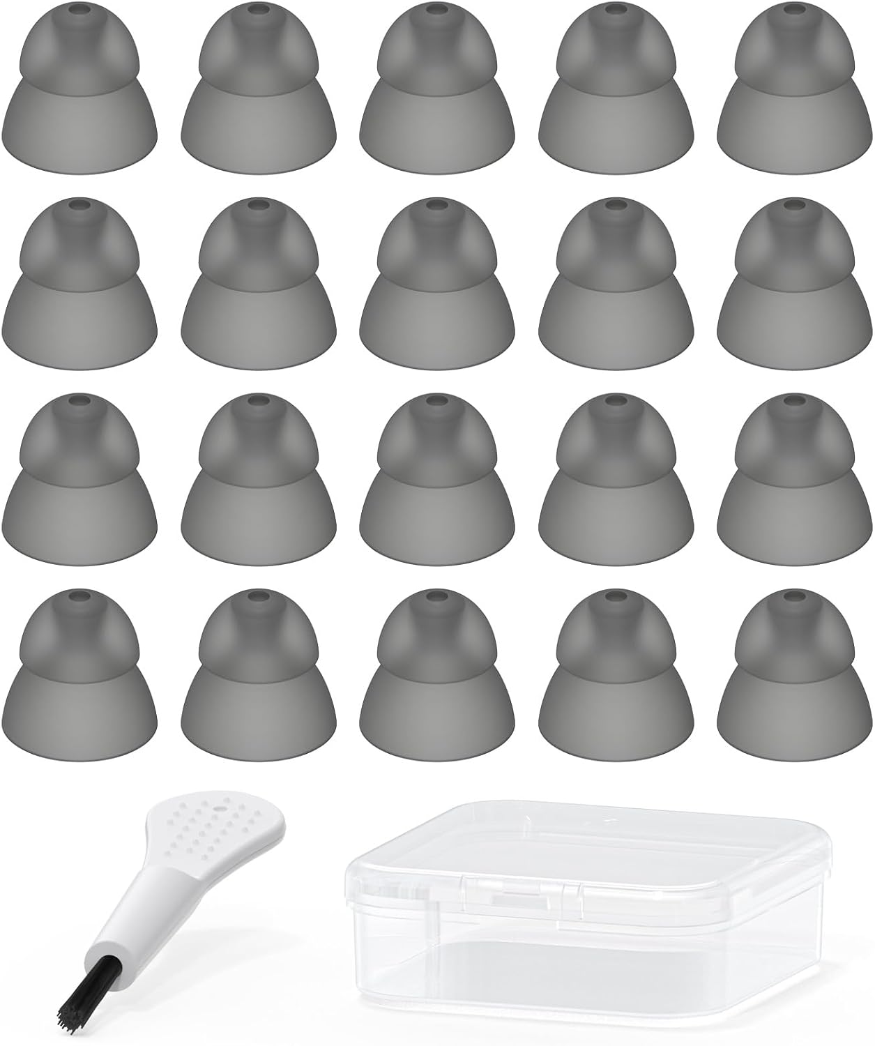 Hearing Aid Domes - Double Layer Closed Type Power Dome for Resound SureFit RIC and Open Fit BTE Hearing Amplifier Ear Tips Accessories with Carry Case (Trial Pack 9pcs)