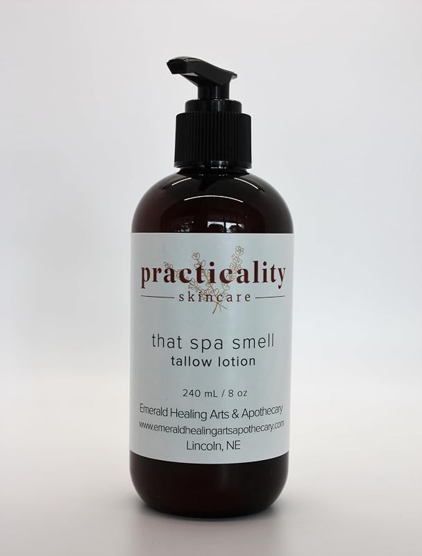 Practicality That Spa Smell Loção corporal com sebo bovino de gado alimentado com pasto, 60 mL
