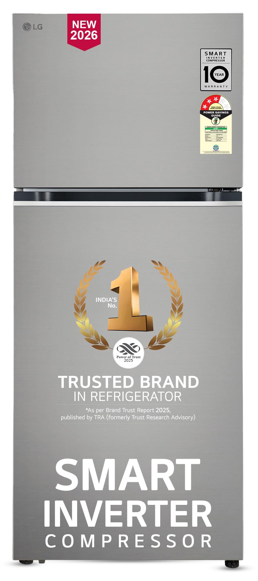 LG 437L 3 Star Frost Free Double Door Refrigerator GL-I452TPZX