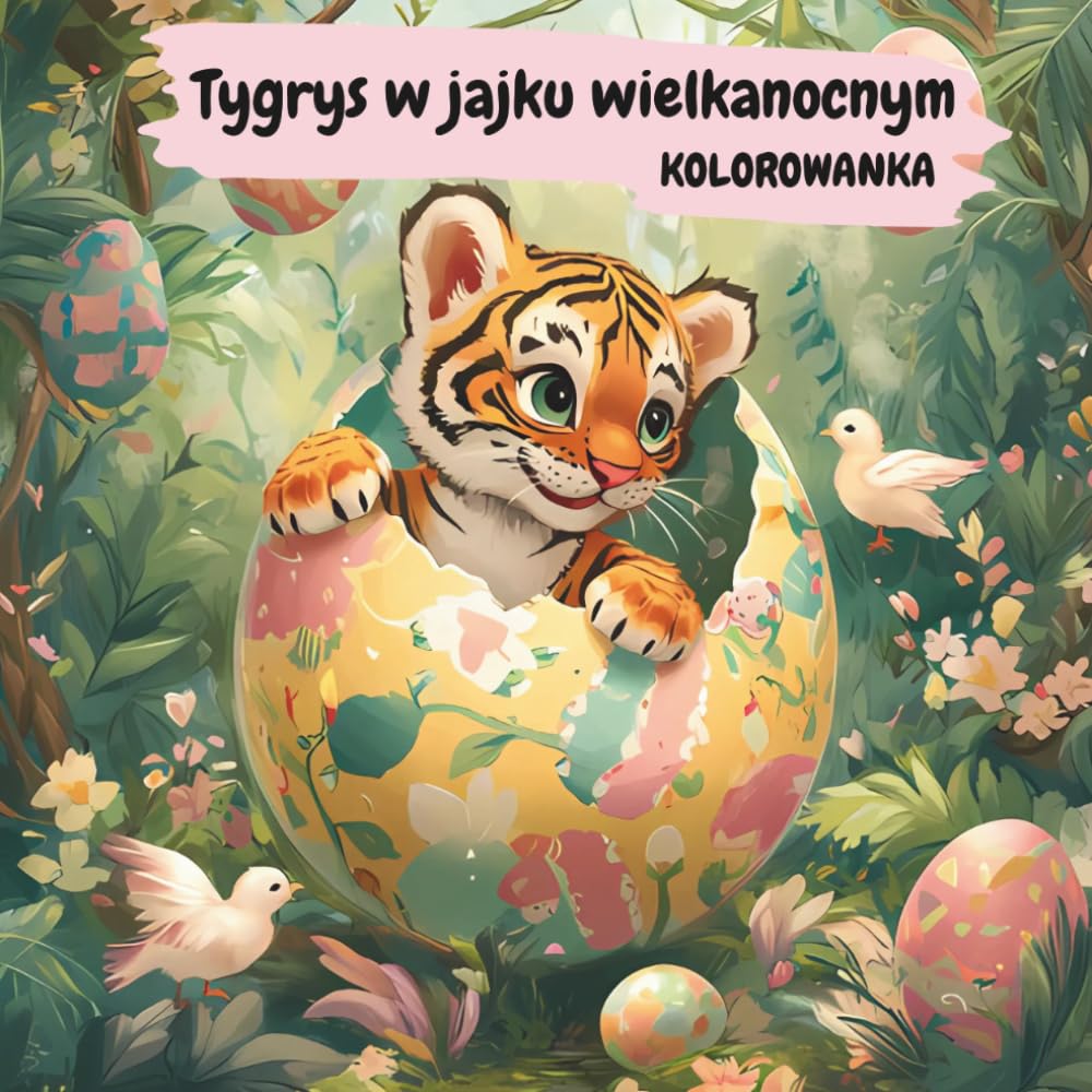 Tygrys w wielkanocnym jajku: Paski zamiast długich uszu – kolorowanka wielkanocna dla dzieci i dorosłych