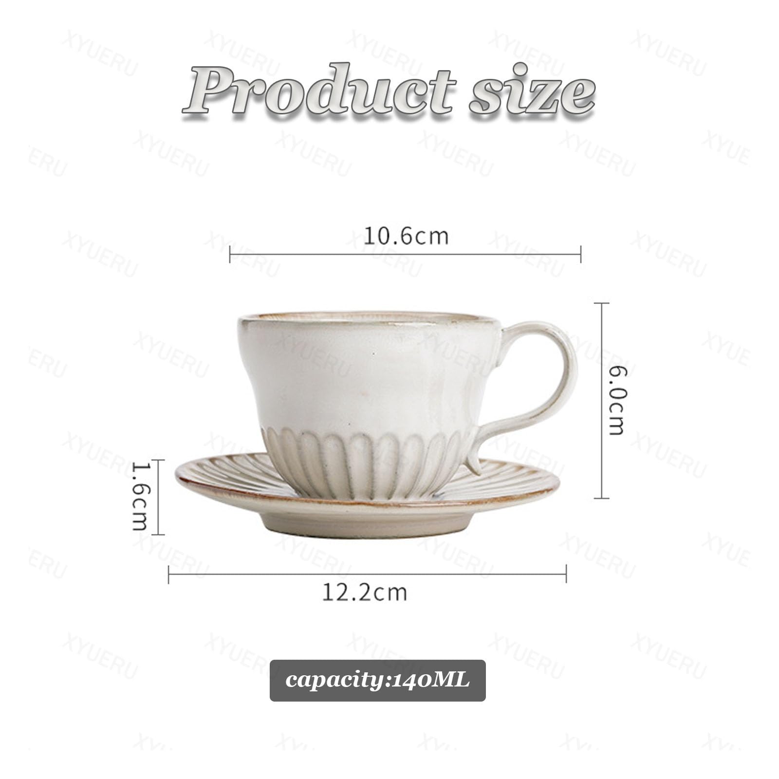 Juego de taza y platillo de café, porcelana china, estilo inglés, juego de té y café de 2 piezas para uso doméstico y restaurante