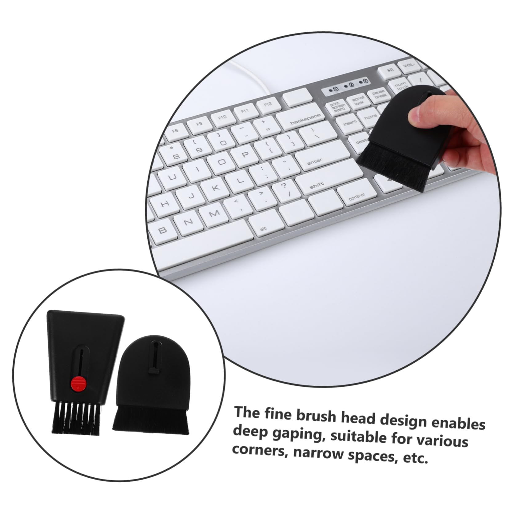 ARTIBETTER 2pcs Mobile Phone Screen Cleaning Tool Phone Cleaning Kit Computer Cleaning Kit Laptop Cleaner Laptop Cleaning Kit Screen Cleaner Computer Cleaner Keyboard Cleaning Brush Pp Black