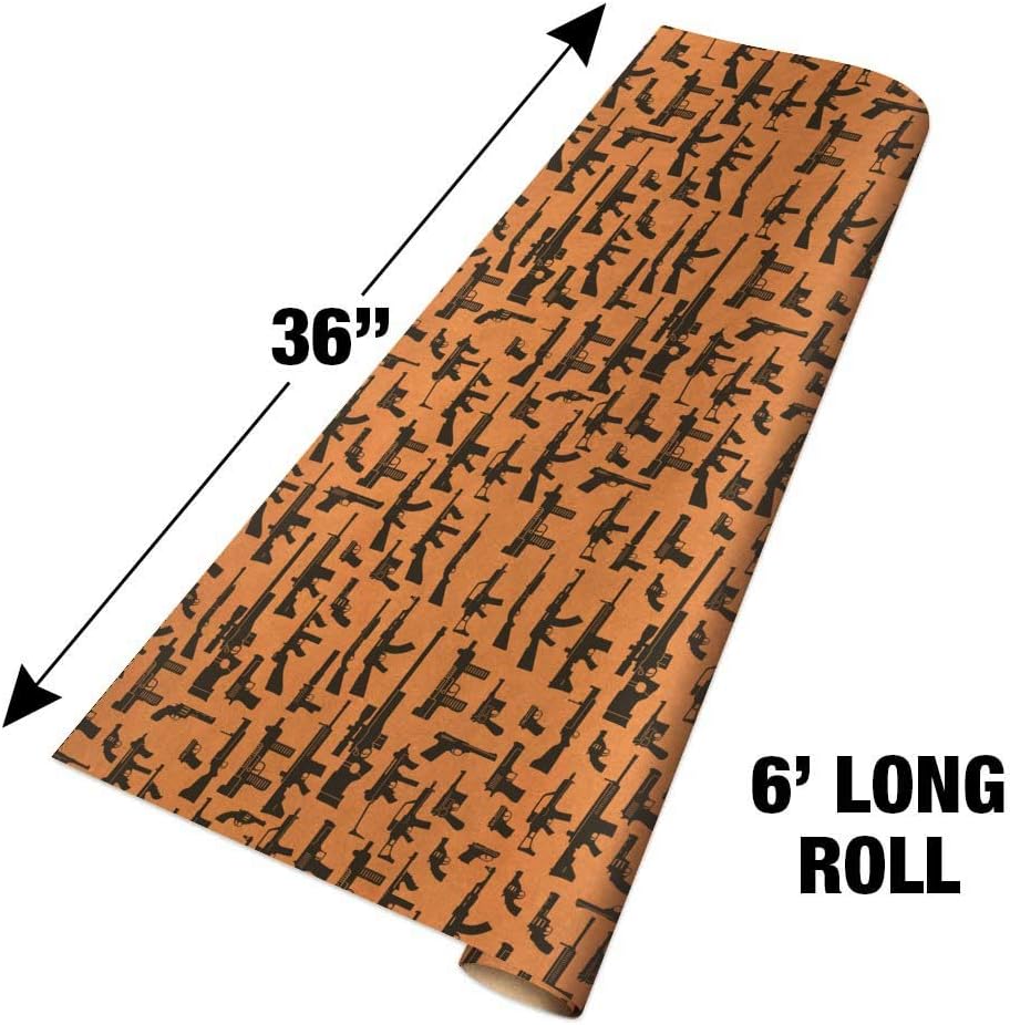 GRAPHICS & MORE Tons of Guns Pattern Premium Kraft Roll Gift Wrap Wrapping Paper