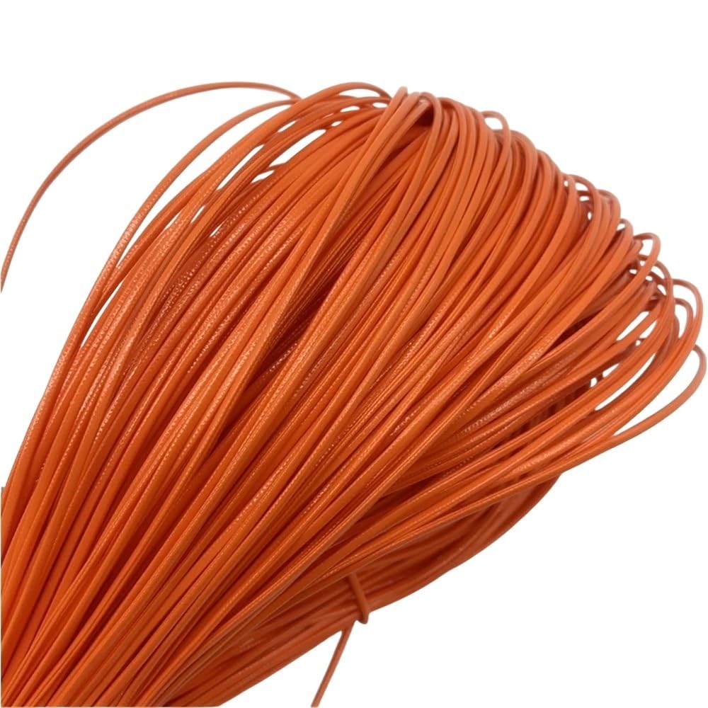 Embroidery thread, Cowhide Leather Rope String, 1 Piece 5 Yards 2mm PU Multicolor for Jewelry Making and Craft(Orange)