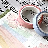 Vista 5 de 15 Rolls Washi Tape Set DIY Paper Tapes Basic Color Washi Masking Tapes Decorative Tapes for DIY Crafts Making