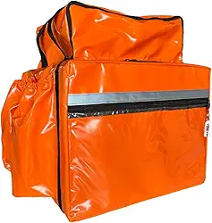 Mochila Bag Completa para Motoboy Delivery Impermeável com ISOPOR 45L - Laranja