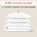 Kotton Culture 600 Thread Count Pinch 3 Piece Duvet Cover Set 100% Egyptian Cotton Breathable All Season Comforter Cover with Zipper Closure & Corner Ties (White, Oversized King)