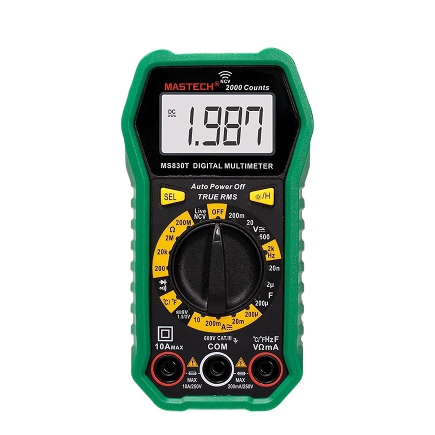 Digital Multimeter Meter MS830M MS830N MS830T 2000 Counts Auto AC/DC Votage Tester Ohm Current Ammeter Detector Tool(MS830T)