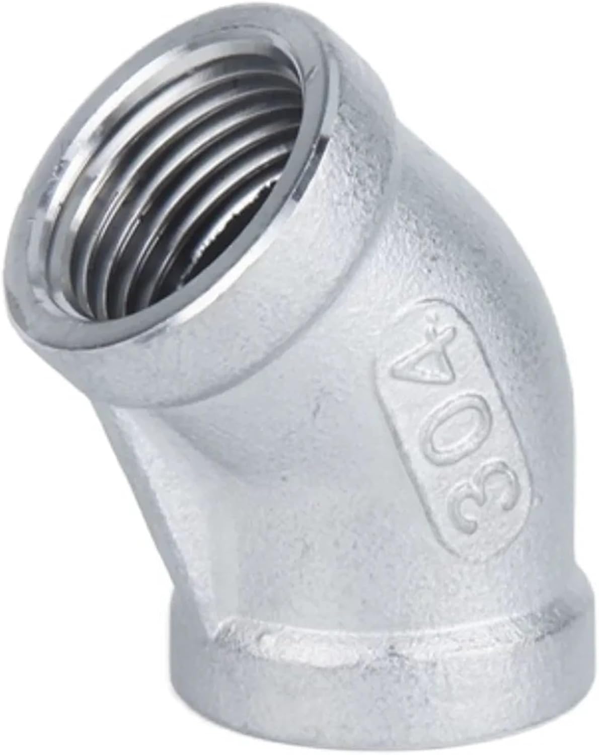 1Pcs Stainless steel pipe fittings SS304 female reducer, 90 degree elbow, F/F angle, 3/8“, 1/2”, 3/4“, 3/8”, 1/2“, 3/4”.(Orange,DN20)