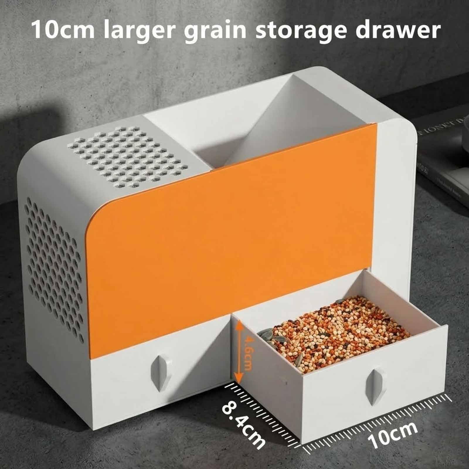 MObyat Limpiador Soplador Semillas Aves Eléctrico, Máquina Soplado Granos Loros Eléctrica 5 Niveles Velocidad Viento Compartimento 10 Cm, Mijo Granos Varios Semillas Melón Arroz