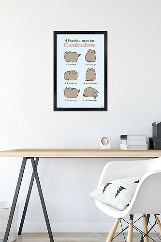 Miniatura 9 de Trends International Pusheen - Póster de pared de malvavisco, 22.375 x 34 pulgadas, versión enmarcada negra