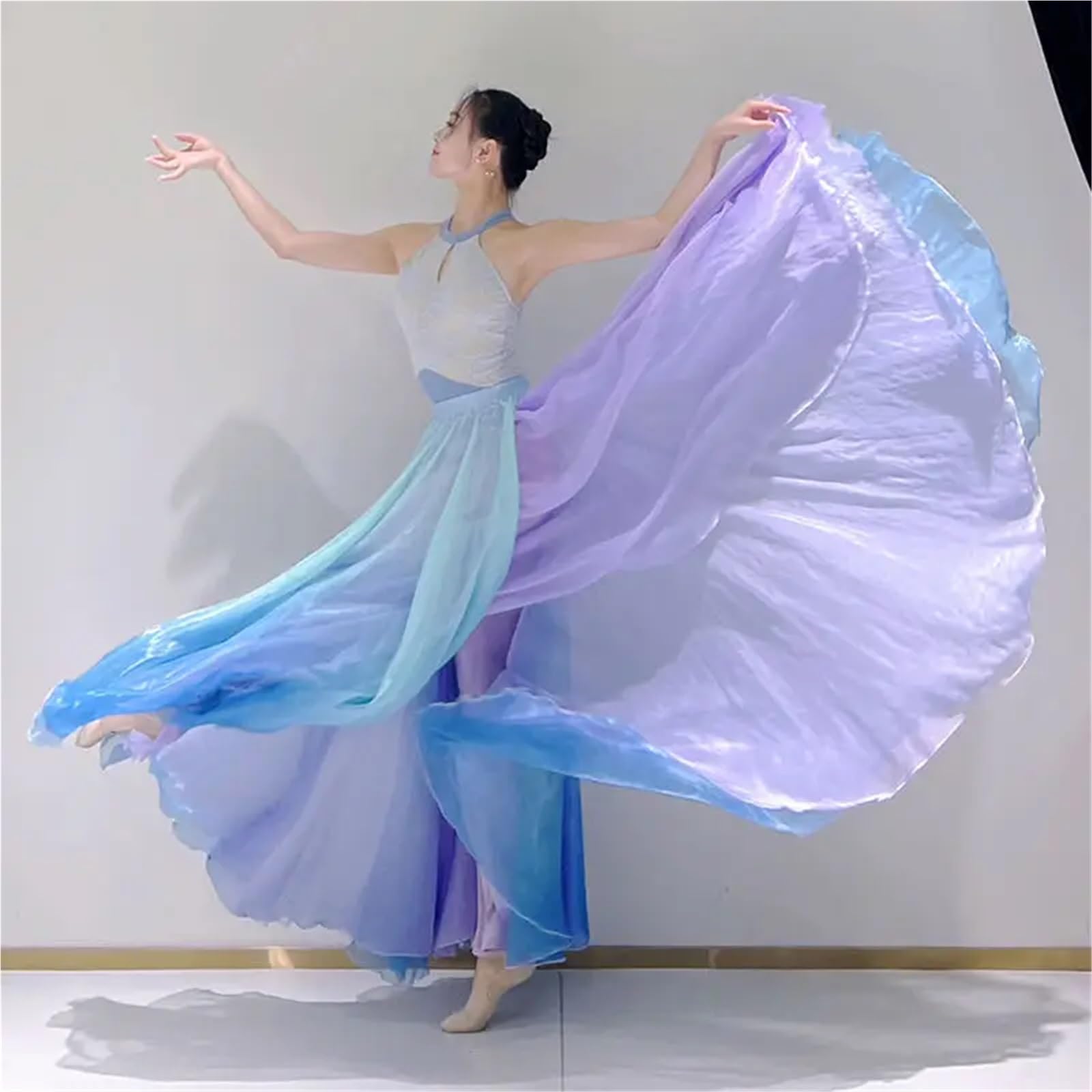 Faldas de Ballet for Mujer, Falda de Tul de Gasa, Disfraces de Baile, Vestido de Entrenamiento for Adultos, Vestido de práctica de Vientre de 360 Grados(XL)