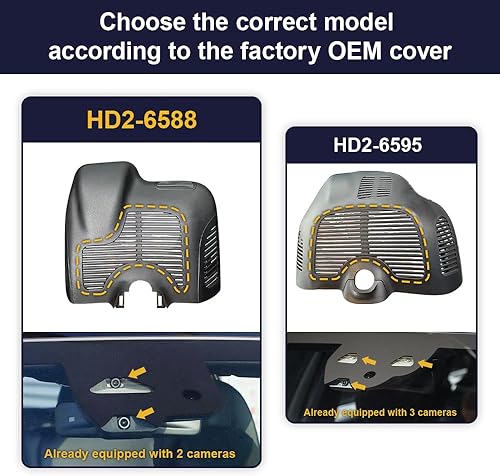 Miniatura 3 de Fitcamx Cámara de tablero frontal 4K+trasera 1080P se adapta para Mercedes-Benz Clase GLC 2023-2026 e híbrida (HD2-6588) Original 2 Cams, aspecto