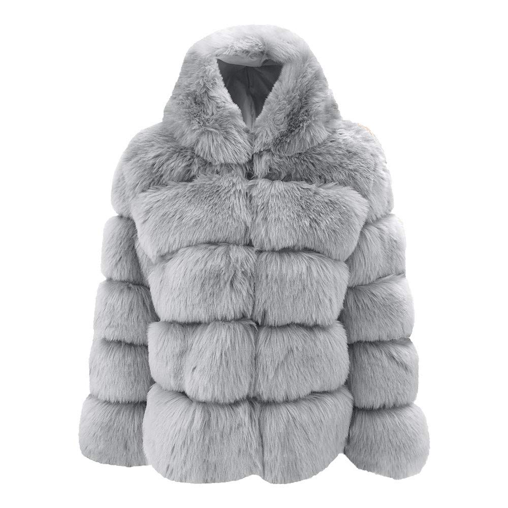 Cappotto In Pelliccia Sintetica Donna Giacca Da Donna In Finta Pelliccia Di Visone Invernale Con Cappuccio Giacca In Pelliccia Sintetica Calda E Spessa Termico Parka Cappotti Giacche Piumino