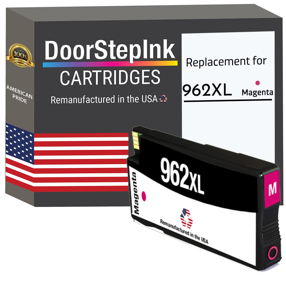 DoorStepInk 962XL Magenta Remanufactured Ink Cartridge Replacement for HP 962XL (3YL67AN) - Compatible with OfficeJet Pro 9010/9012/9013/9015/9016/