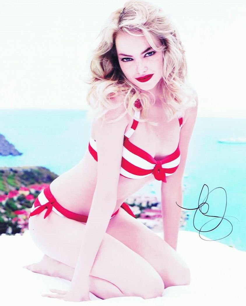 Amazon.co.jp: ◇直筆サイン ◇エマ ストーン ◇Emma Stone ○哀れなる