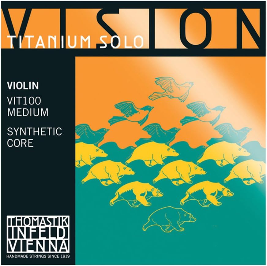 Medium Gauge Thomastik Vision Titanium Solo(VIT100) Violin Strings Full Set 4/4