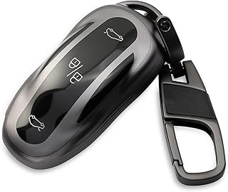 for Tesla Key Fob Cover with Keychain Compatible with Tesla Model 3/Y/S Accessories