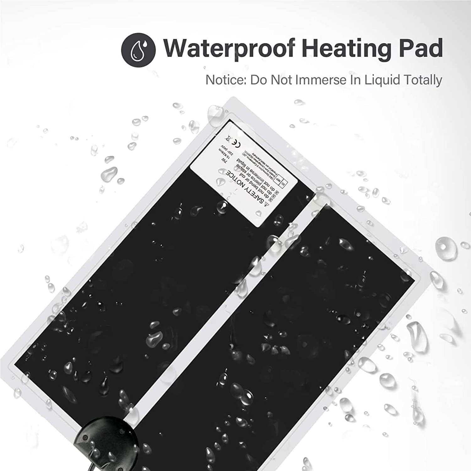 Reptile Heat Mat 2PCS Reptile Heating Pad 5W/7W/14W/20W Temperature Adjustable Under Tank Heater Terrarium Heat Mat For Turtle, Tortoise, Lizard, Spider, Snake, Frog, Plant Box Winter Heat Device ( Si