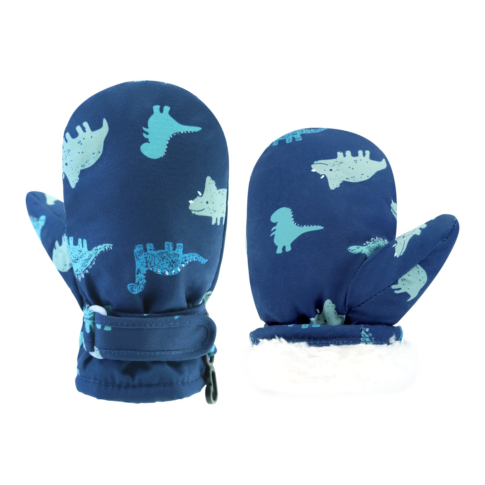 BAVST Toddler Waterproof Mittens Fleece Lined Baby Boys Girls Winter Warm Glove Kids Snow Infant Ski Mitten for 3M-5T