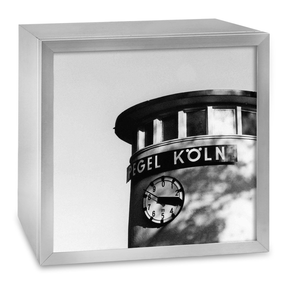 Boite à lumière Cologne en aluminium 37x37 cm pour décoration murale