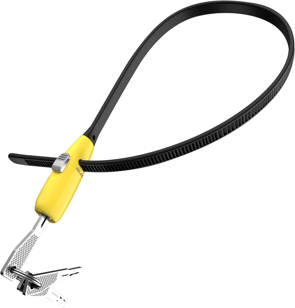 Zip Tie Lock — 3 Universal Keys, 30-Inch Adjustable Bike Lock (1 Pack, Yellow)