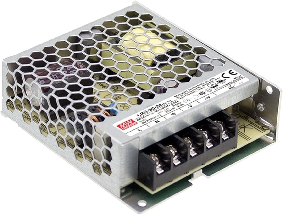 Mean Well AC-DC Single Output Enclosed Power Supply, 52.8 W, Metallic Silver