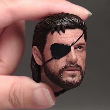 1/6 Scale Male Head Sculpt, One-Eyed Strong Man Head Carved for 12 Inches Action Figure Body, Painted Old Snake Head Model
