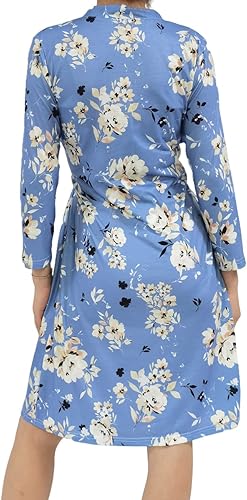 Miniatura 4 de SUFEINI Conjunto de manta con bata de mamá a juego, bata de maternidad para enfermería, hospital, parto, bata de embarazo, ropa de descanso para