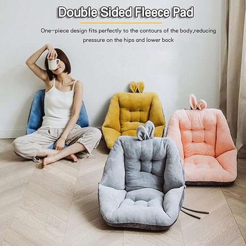 Miniatura 6 de RUNLAIKEJI Cojín para silla de oficina, cojín para silla de escritorio semicerrado, cojín suave de felpa para silla, cojines de silla de oficina de