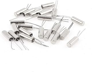 NEW LON0167 20 Pcs 3mmx8mm 17.7344MHZ Cylinder Shaped Crystal Oscillators Silver Tone(20 StÃ¼ck 3mmx8mm 17.7344MHZ zylinderfÃ¶rmige Kristalloszillatoren Silberfarbe