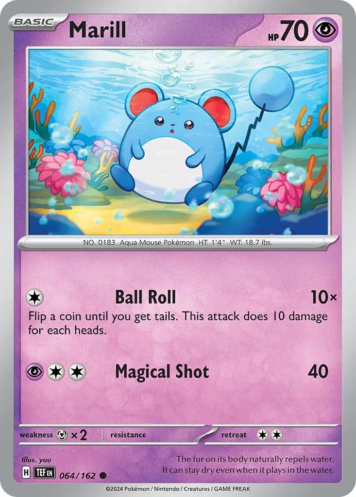 pokemon temporal forces card values Marill 064/162 Common Pokémon Card (SV Temporal Forces) + 1 TitanCards®  Toploader : Amazon.com.be: Toys