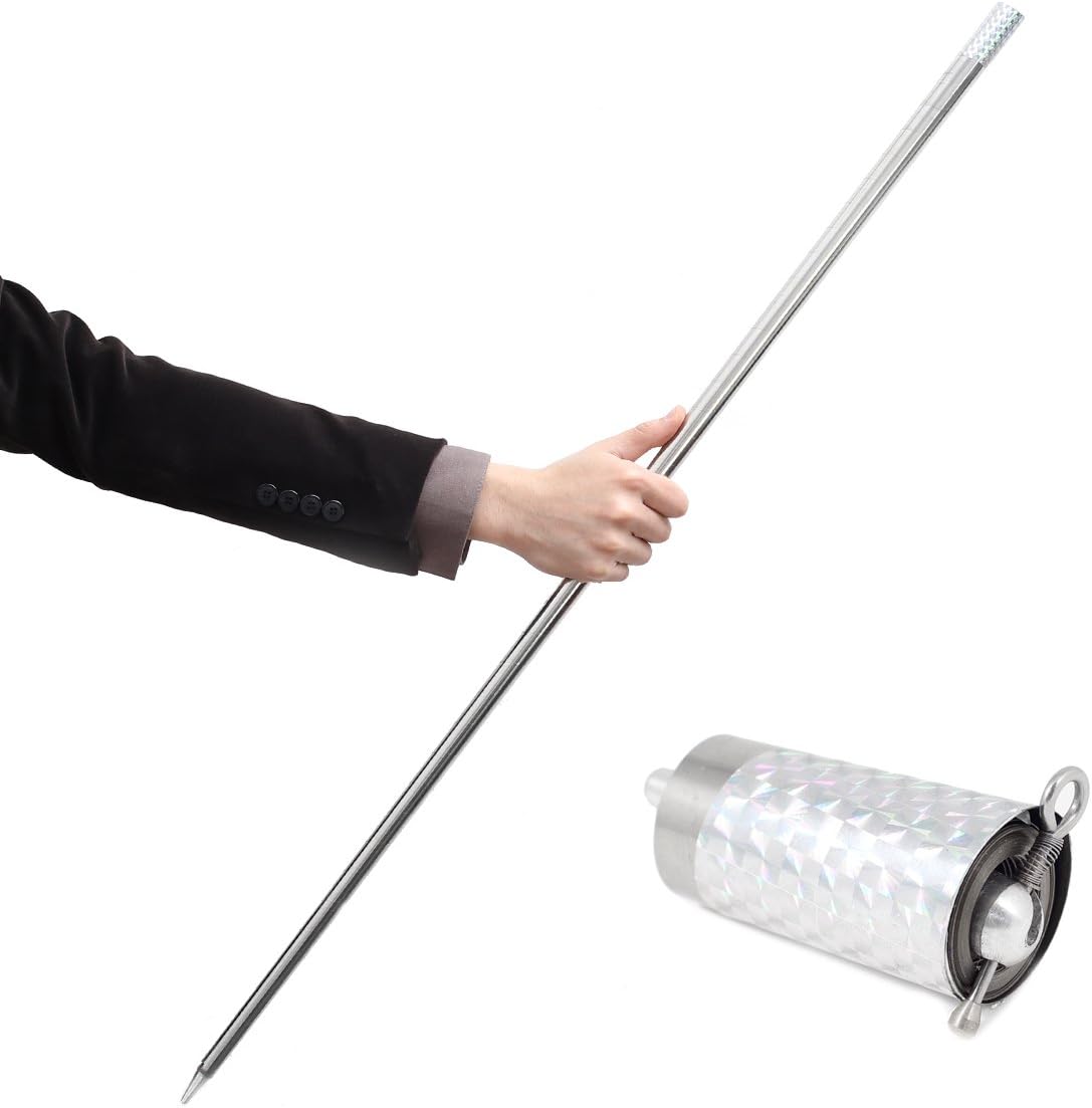 Silver Metal Appearing Cane with Video Tutorial - Stage Magic Trick