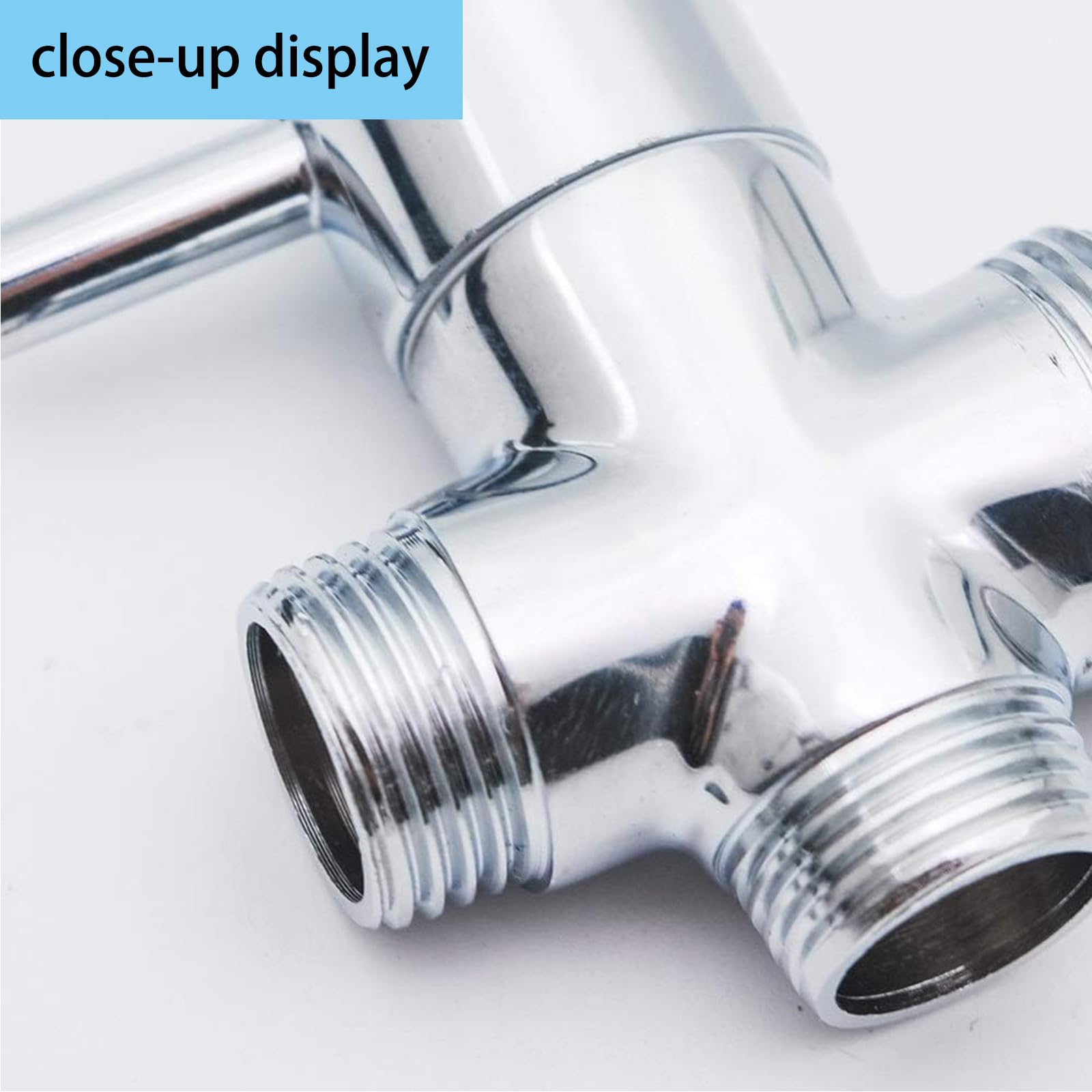 Adapter prysznicowy, przełącznik zaworu, 3-drożny zawór przełączający, męski wlot G1/2 x G1/2 i wylot G3/4, lity mosiądz, do sprayu prysznicowego, toalety, bidetu (D)