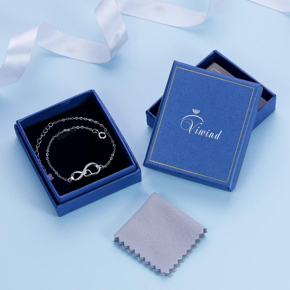 Bracelets for Women Sterling Silver Infinity Heart Bracelet for love 17+4cm Christmas Valentines Birthday Gift Jewelry Gift for Women with gift box - Image 5