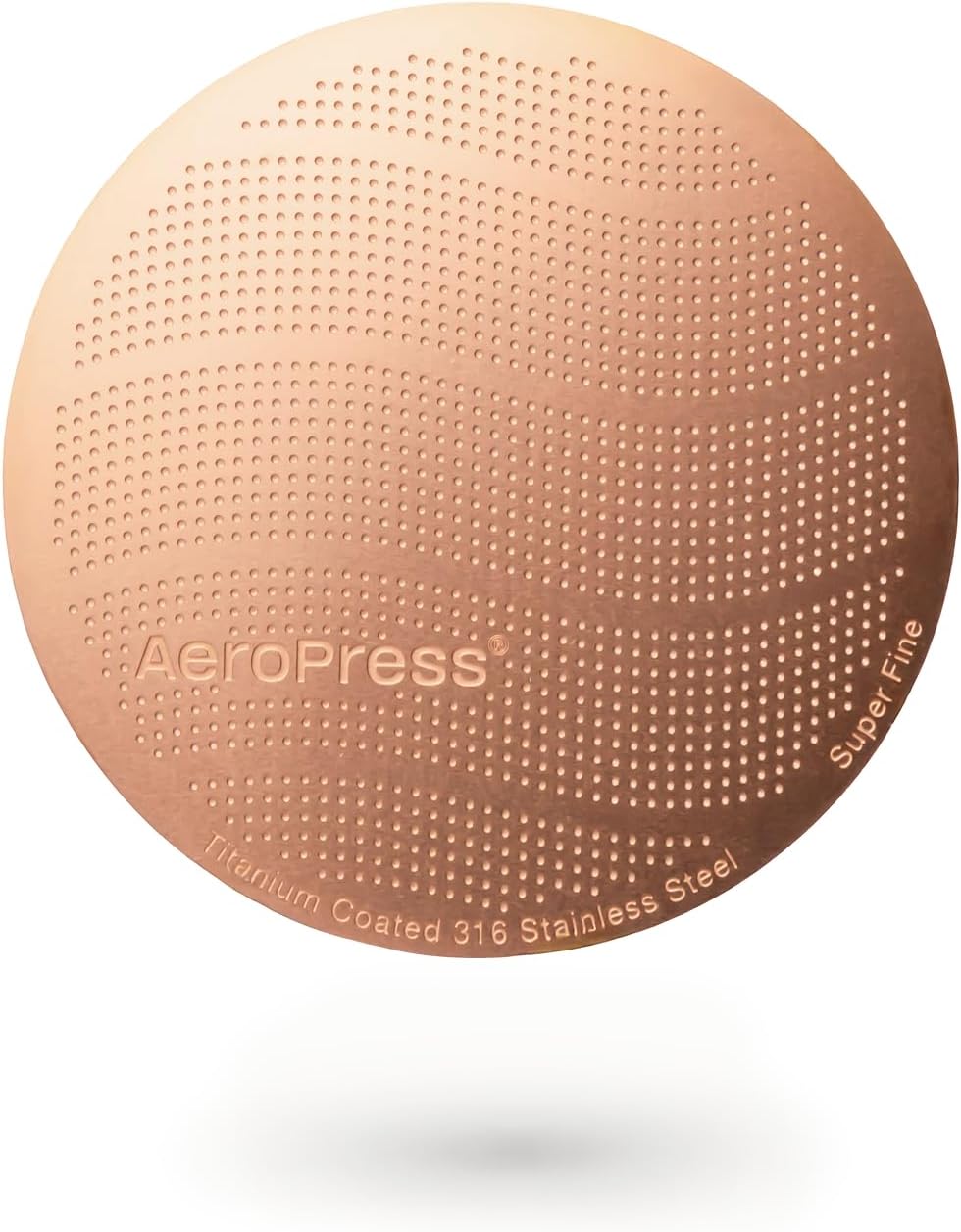AeroPress XL Gold Tone Stainless Steel Reusable Filter – Durable Metal Coffee Filter, Sustainable, Eco-Friendly, Travel-Friendly, Fits XL AeroPress Manual Coffee Makers