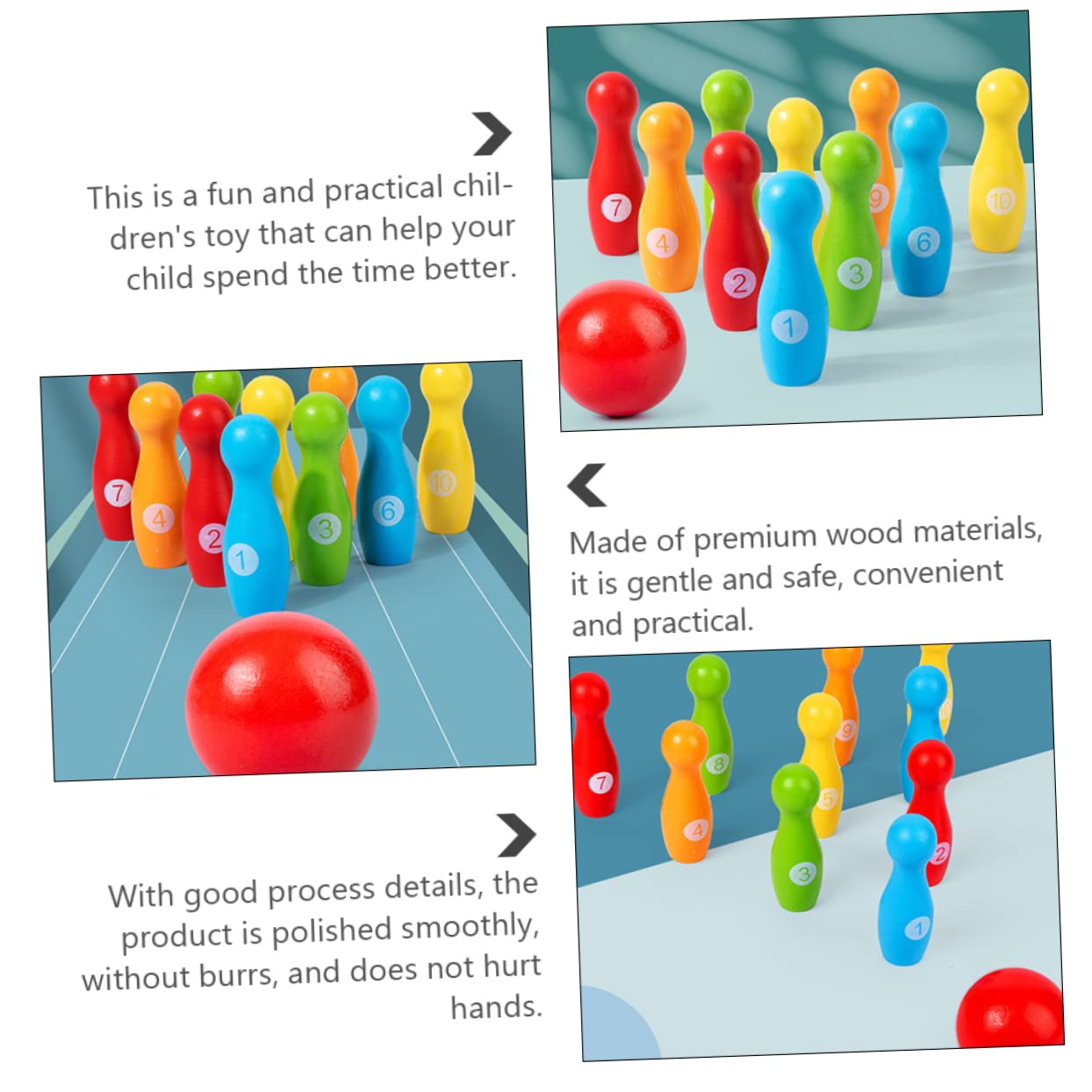 VANZACK 1 Set Bowling Lightweight Bowling Game for Early Learning Enhances Motor Skills Hand Eye Coordination for Gatherings Nurseries Schools