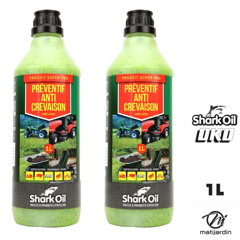Matijardin - Préventif anti crevaison Shark Oil OKO super pro 1 litre par 2