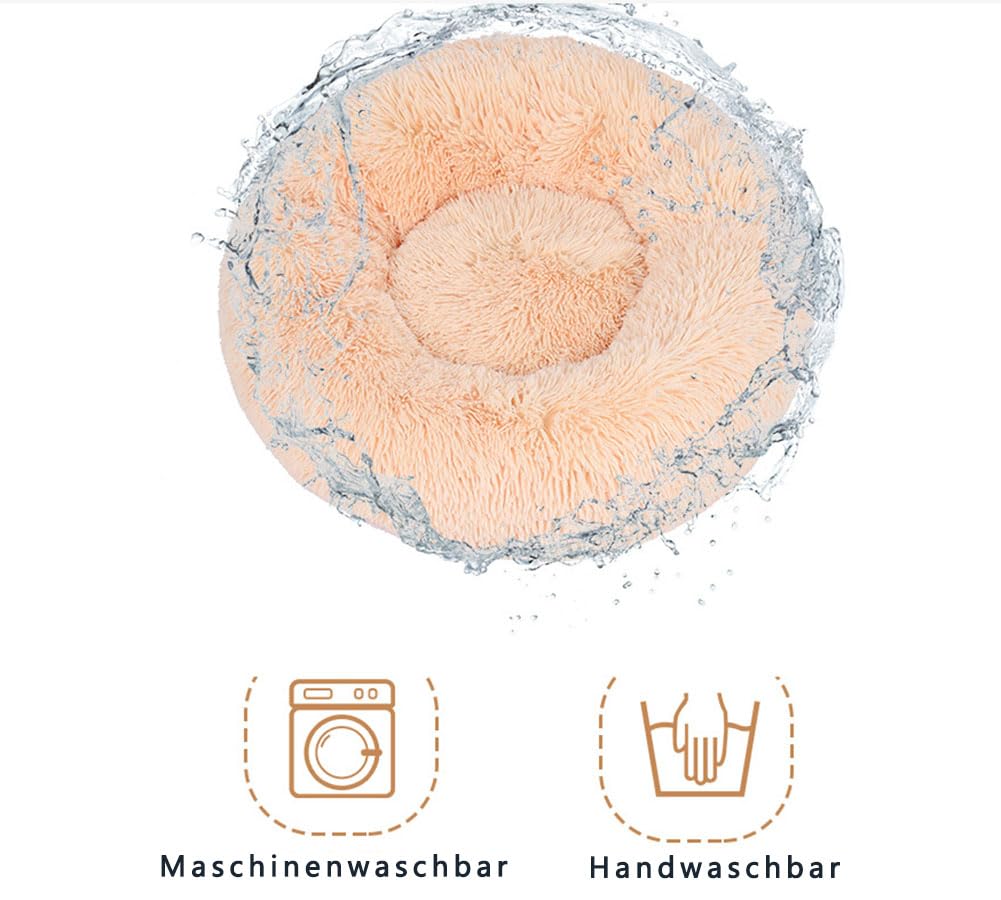 Yuly Orthopädisches Hundebett, Donut Hundekissen, Haustierbett mit rutschfeste Unterseite, Flauschig Doughnut Kuscheliges Hundebett Katzenbett, Waschbare Hundekistenmatratze