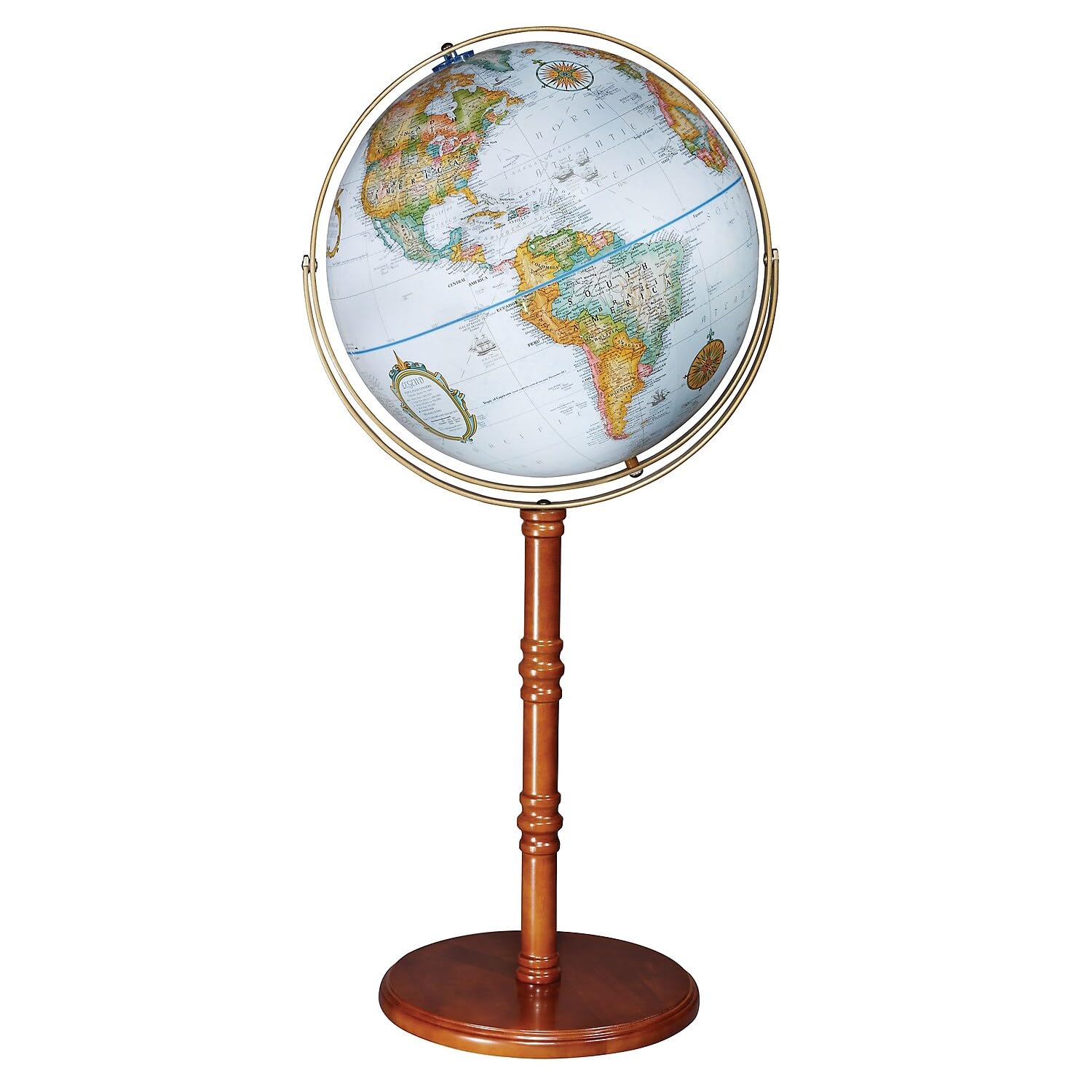 Globes Edinburgh II Globe, Blue Ocean, 16-Inch Diameter