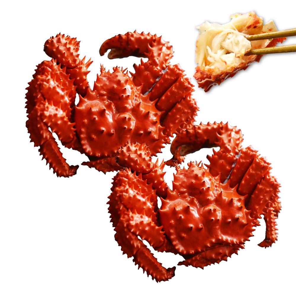 Amazon.co.jp: 蟹 ボイル かに 花咲蟹 姿 400g 2尾 約2-3人前 ハサミ