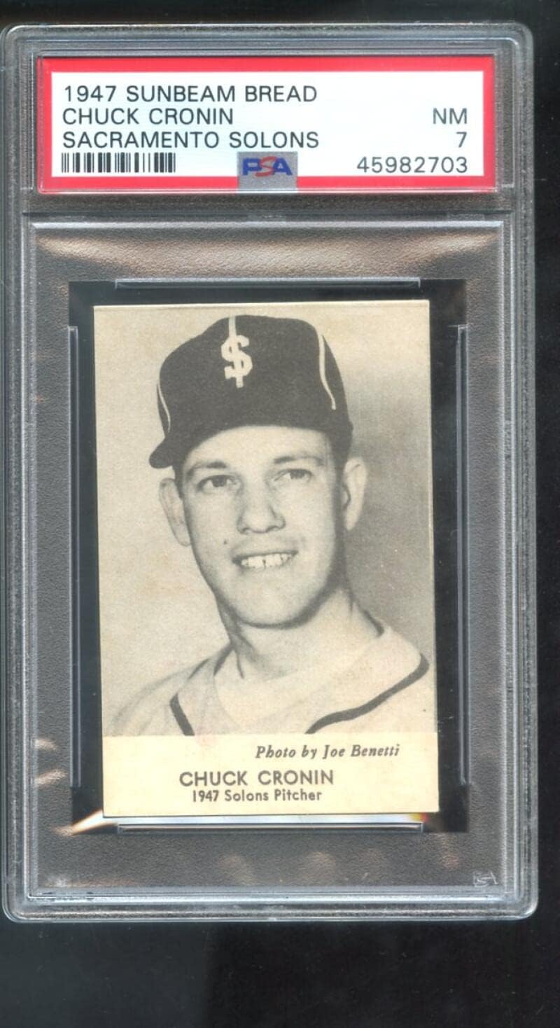 1947 Sunbeam Bread Chuck Cronin PSA 7 Graded Baseball Card Sacramento Solons PCL Pacific Coast League