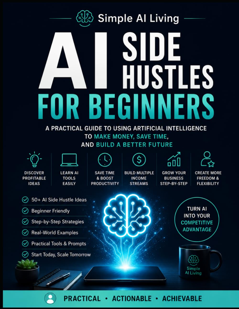 AI Side Hustles for Beginners: How to Make Money with AI, Start Profitable Online Side Hustles, Use ChatGPT for Freelancing and Digital Products, ... and Create a Successful (Simple AI Living)