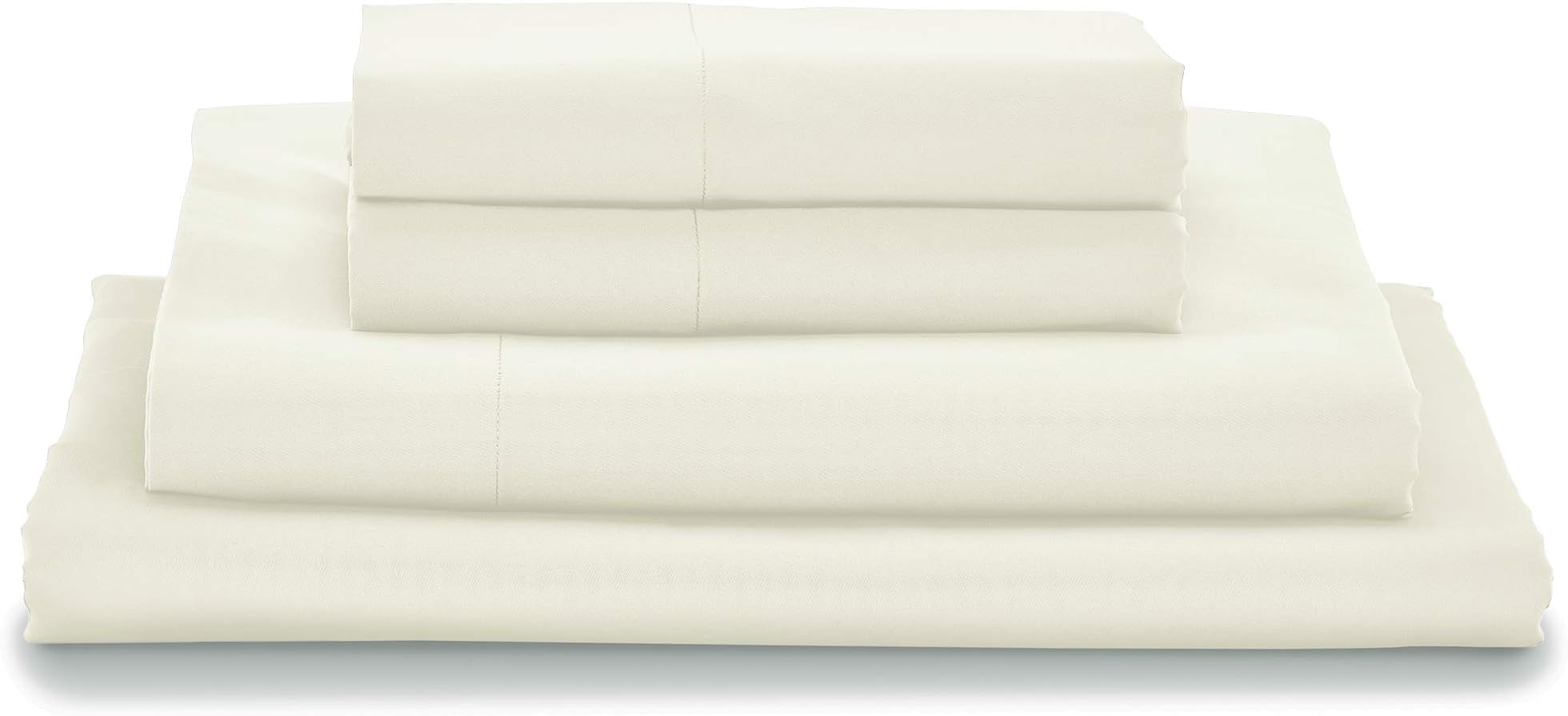 MyPillow Giza Dreams Bed Sheets, 100% Certified Giza Egyptian Cotton, Deep Pocket, Sateen Weave [Full, Ivory]
