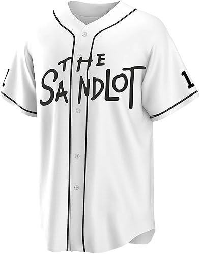 Miniatura 2 de Camiseta de béisbol The Sandlot, Benny 'The Jet' Rodríguez #30 con botones, manga corta con botones, camisetas clásicas de los años 90 para hombre