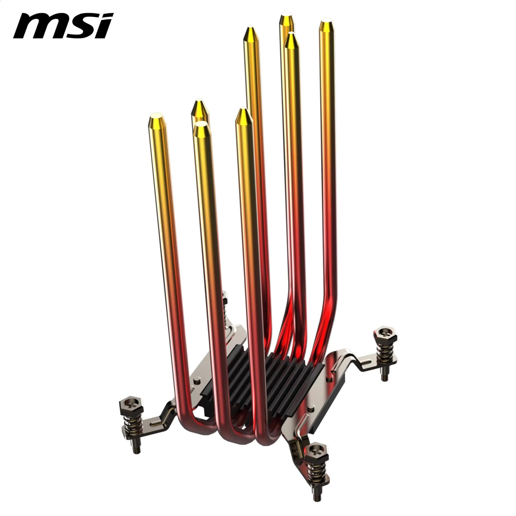 MSI MAG COREFROZR AA13 Ventirad pour processeur - Quatre caloducs en cuivre de 6 mm à contact direct, ARGB, CycloBlade 7, pâte thermique pré-appliquée, ventilateurs à roulement à billes.
