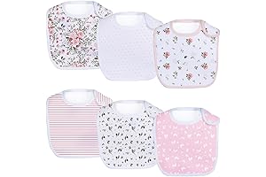 Baby Bibs - Waterproof, Absorbent, and Easy-to-Use Cotton Bibs Keep Your Little...